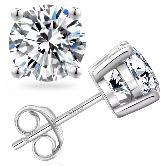 5mm Classic Moissanite Stud Earrings